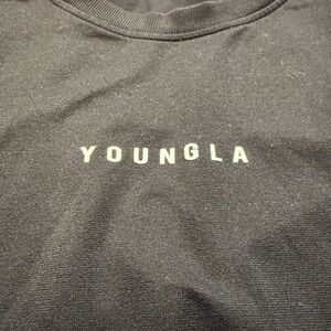 ⚡️YOUNGLA  BLACK ATHLETIC DRY TECH TEE MEN’S LARGE